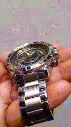 TIMEARTX Chronograph Watch Stainless Steel Waterproof Quartz